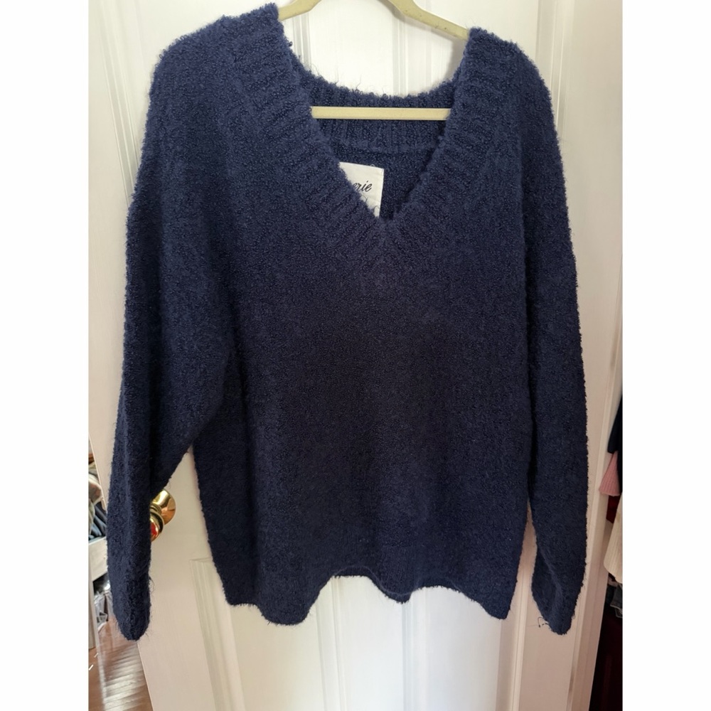 Aerie Deep Blue V-Neck Sweater